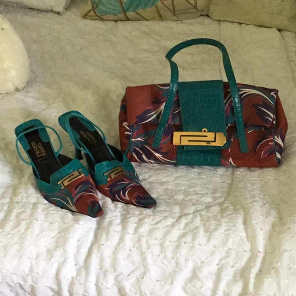 Versace shoes & purse